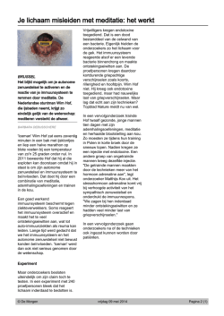 Je lichaam misleiden met meditatie: het werkt