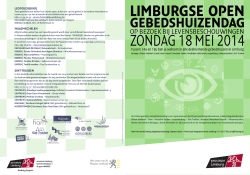 ZONDAG 18 MEI 2014 - Provincie Limburg