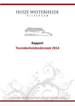 Rapport Tevredenheidonderzoek 2014