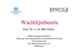 Wachtlijntheorie - Universiteit Gent