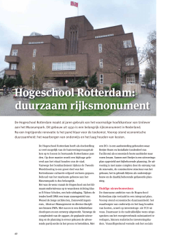 Hogeschool Rotterdam: duurzaam rijksmonument Facility