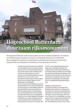 Hogeschool Rotterdam: duurzaam rijksmonument Facility