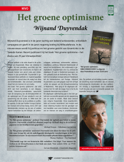 Het groene optimisme