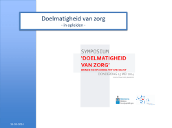 Doelmatigheid van zorg
