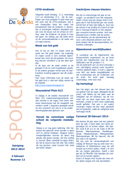 2013-2014 Sporcktinfo #12 (5 februari 2014)