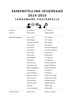 Samenstelling 2014-2015 - Gemeente Langemark