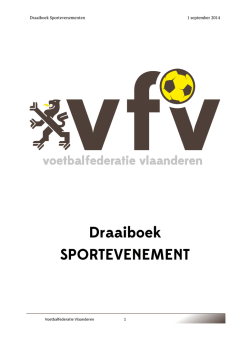 Draaiboek Sportevenementen