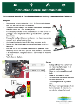 Informatie over het gebruik van de Ferrari met maaibalk