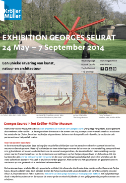 EXHIBITION GEORGES SEURAT 24 May – 7 September 2014