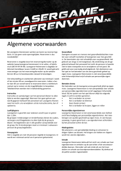 Algemene voorwaarden - Lasergame Heerenveen