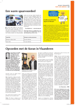 Interview met Hans en Na&iuml;ma in De Bond van 25 jan. 2014