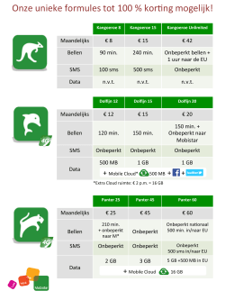 Onze unieke formules tot 100 % kor ng mogelijk!