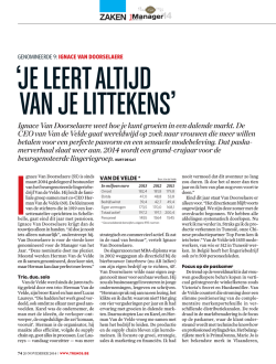 Ignace Van Doorselaere weet hoe je kunt groeien in een