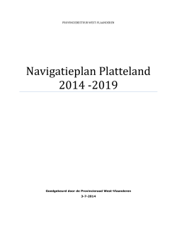 Navigatieplan Platteland 2014 -2019 - Provincie West