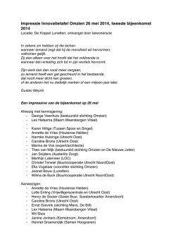 Impressie Innovatietafel Omzien 26 mei 2014, tweede bijeenkomst