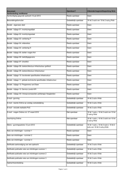 een inventarisatiedocument
