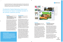 Doubleclick Digital Marketing Suite toont Eurocamp de