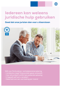 Iedereen kan weleens juridische hulp gebruiken