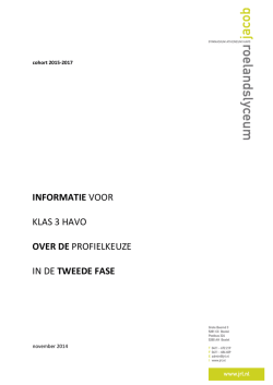 Profielkeuze in de tweede fase HAVO 3