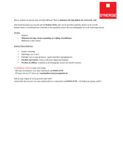 Vacature KTN - Socio Economica