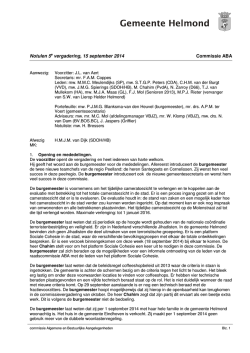 Commissienotulen ABA 15 september 2014
