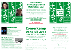 Zomerkamp Dans juli 2014 - Welkom | RBSM Molenstede
