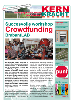 Crowdfunding - Vereniging kleine kernen Noord