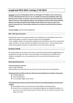 Jeugdraad 2013-2014: verslag 17-02-2014