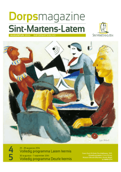 Dorpsmagazine augustus 2014 - Gemeente Sint-Martens