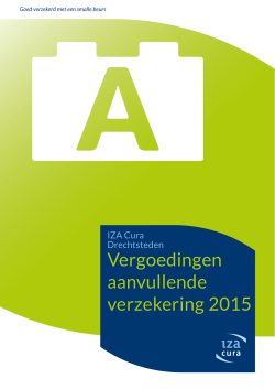 Polisvoorwaarden 2015 IZA Cura Aanvullende Verzekering (pdf)