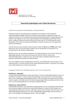 Overzicht projecttypes LS (pdf)