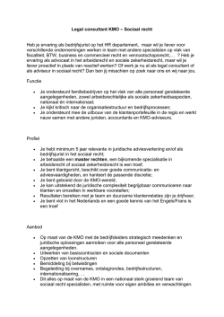 Legal consultant KMO &ndash; Sociaal recht Heb je ervaring als