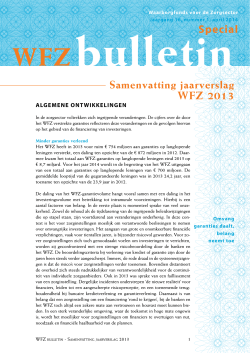Special Samenvatting jaarverslag WFZ 2013