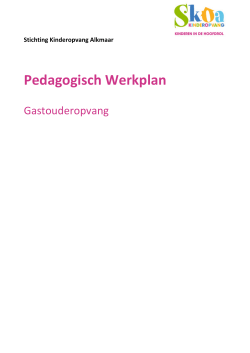 Pedagogisch werkplan gastouderopvang