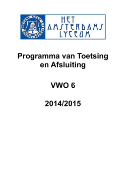 Voor VWO-6 2014-2015 - Het Amsterdams Lyceum