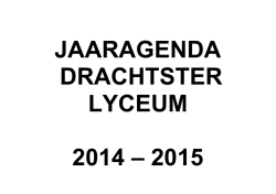 jaarrooster 2014-2015 voor leerlingen en ouders