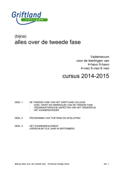 doel, opzet en werkwijze van de tweede fase