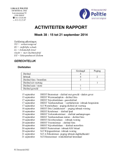 Activiteitenrapport week 15-21 september 2014 (pdf, 182 KB)
