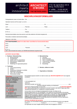 INSCHRIJVINGSFORMULIER