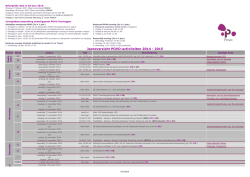 Jaaroverzicht POVO-activiteiten 2014 - 2015