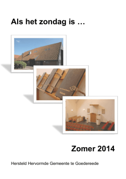 Als het zondag is … Zomer 2014