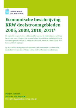 Economische beschrijving KRW deelstroomgebieden 2005