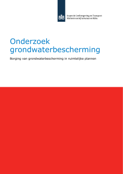 Onderzoek grondwaterbescherming - Inspectie Leefomgeving en