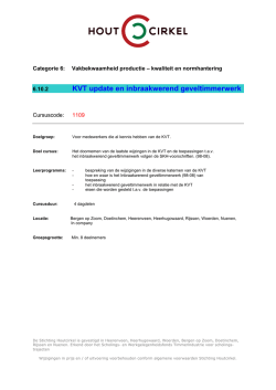 KVT update en inbraakwerend geveltimmerwerk