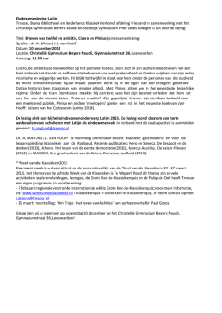 Eindexamenlezing Latijn 2014