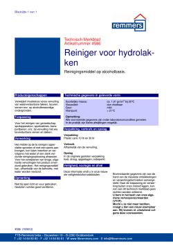 Reiniger voor hydrolak- ken