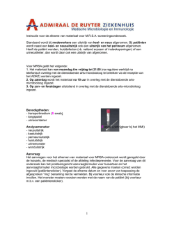 Instructie voor de afname van materiaal voor