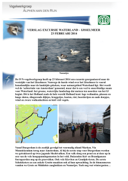 verslag excursie waterland – ijsselmeer 23 februari 2014