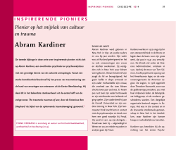 Inspirerende pioniers: Abram Kardiner