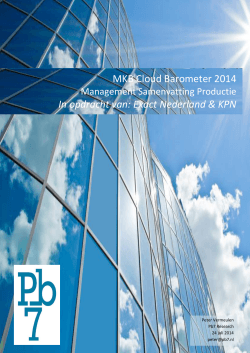 MKB Cloud Barometer 2014 Productie